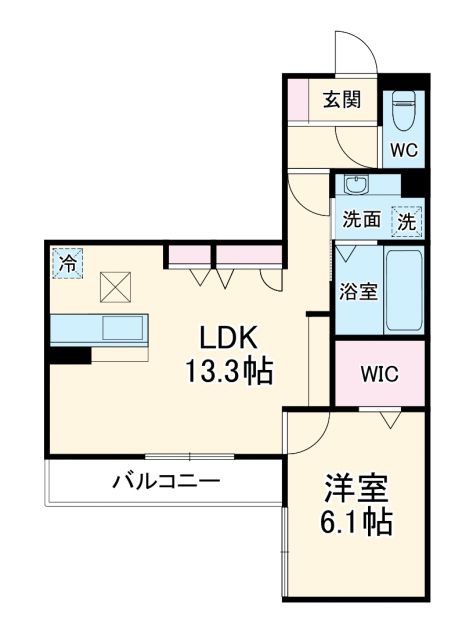 【浜松市中央区天王町のアパートの間取り】