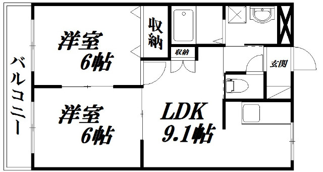 【浜松市浜名区細江町中川のアパートの間取り】