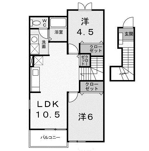 大里郡寄居町大字末野のアパートの間取り