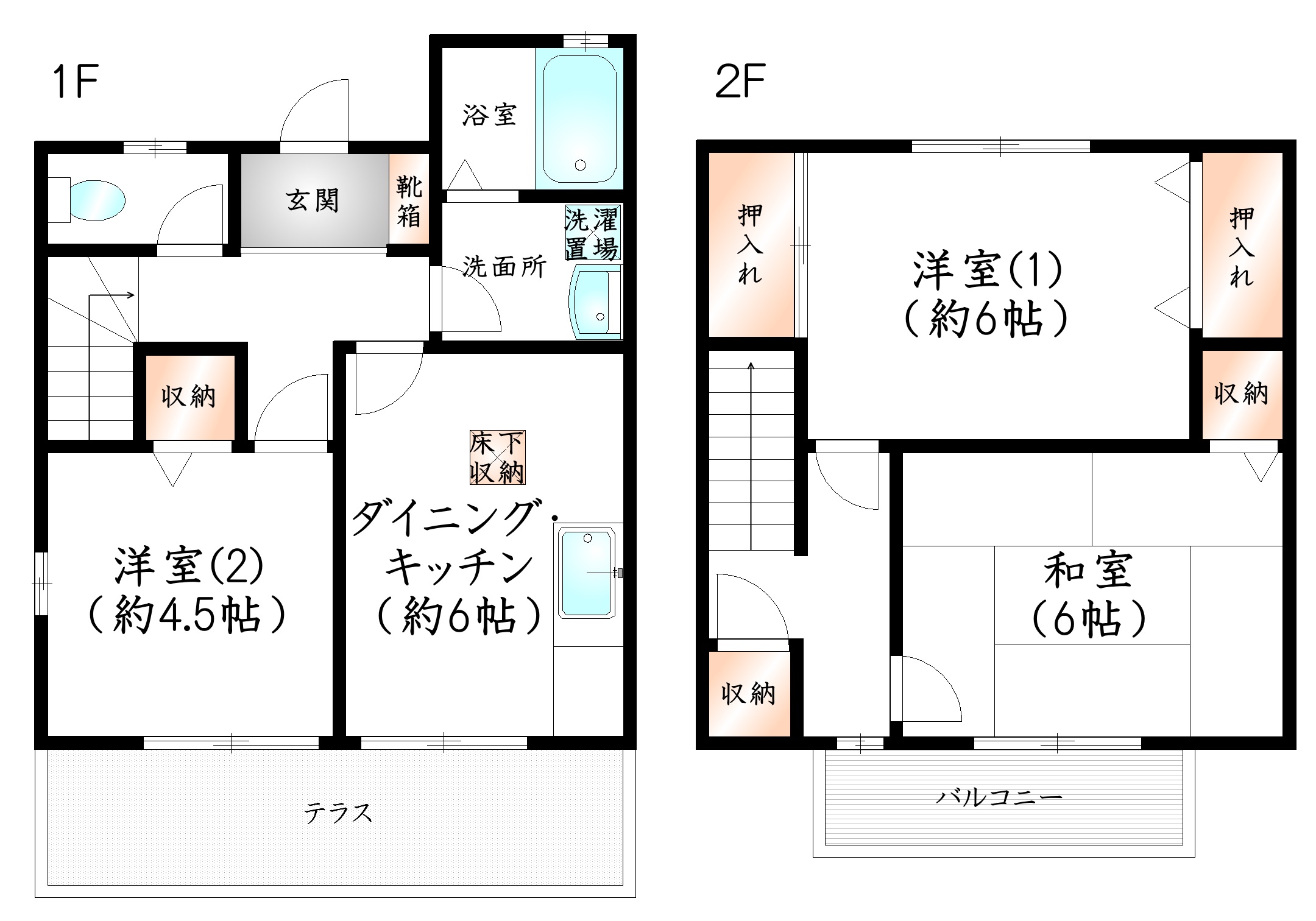 VILLA小林　A棟の間取り