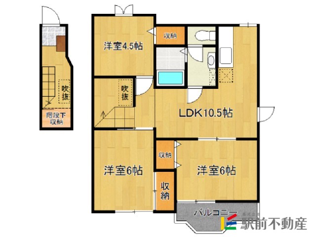 鳥栖市儀徳町のアパートの間取り