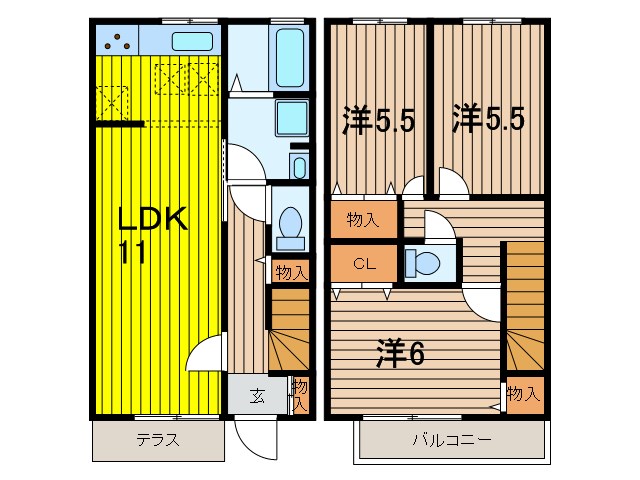 テラス上木崎の間取り