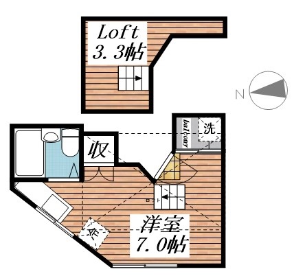 さいたま市見沼区大字砂のアパートの間取り