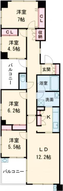 パークキューブ平和台の間取り