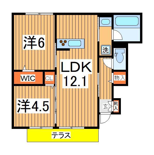 テラス　リバプールの間取り