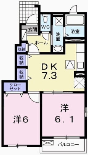 神崎郡神河町福本のアパートの間取り