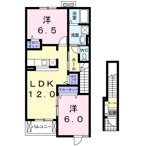 サンフラワーＡの間取り