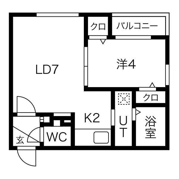 ラフィーネＮ２６ウエストの間取り