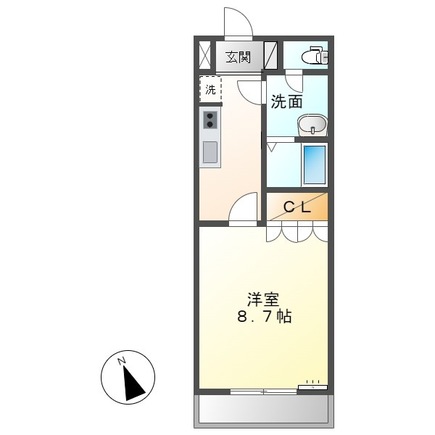 松阪市大口町のアパートの間取り