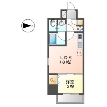 名古屋市中村区名駅南のマンションの間取り