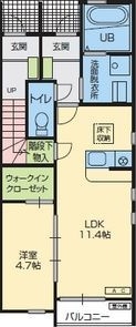 紫波町桜町字本町川原築7年の間取り