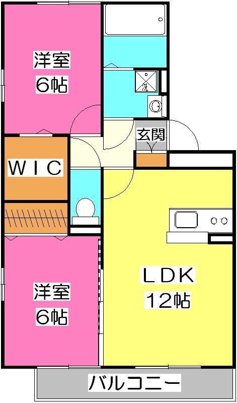 入間市大字上藤沢のアパートの間取り