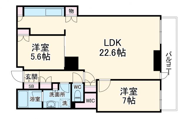 阿波座ライズタワーズフラッグ46の間取り