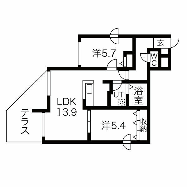 セントベル八軒の間取り