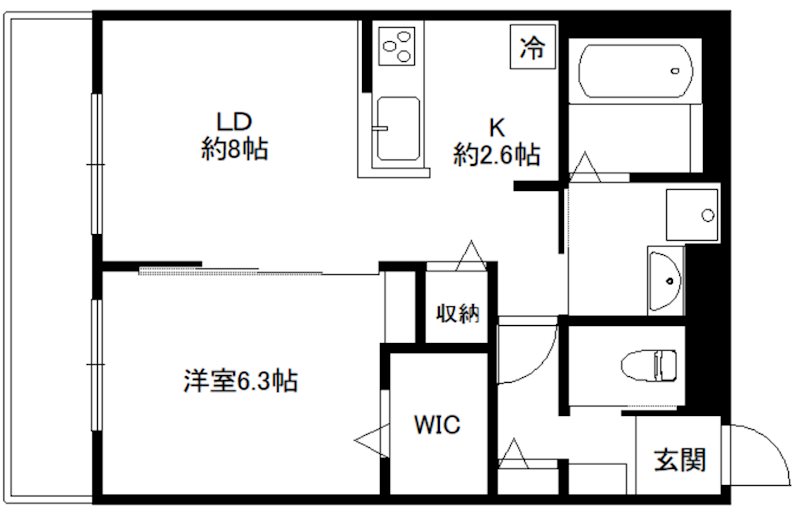 京都市上京区三番町のマンションの間取り