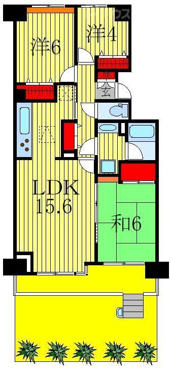 柏市大井のマンションの間取り