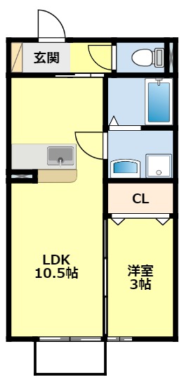 豊田市青木町のアパートの間取り