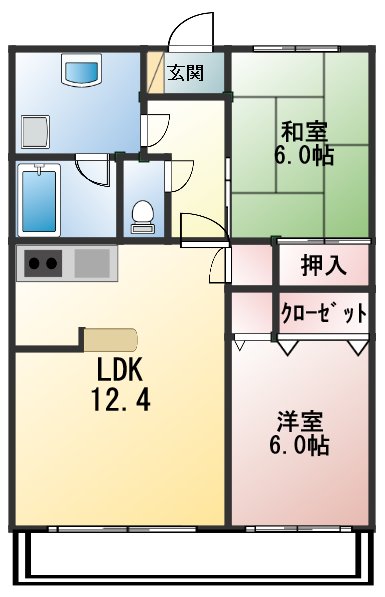 エクセリーナ咲の間取り