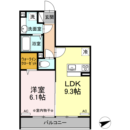 ディアコート本木の間取り