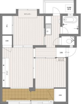 神戸市垂水区舞子台のマンションの間取り