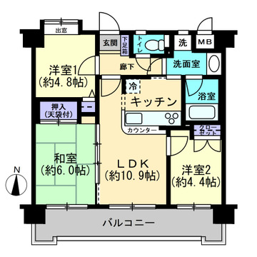 マイキャッスル橋本IIの間取り