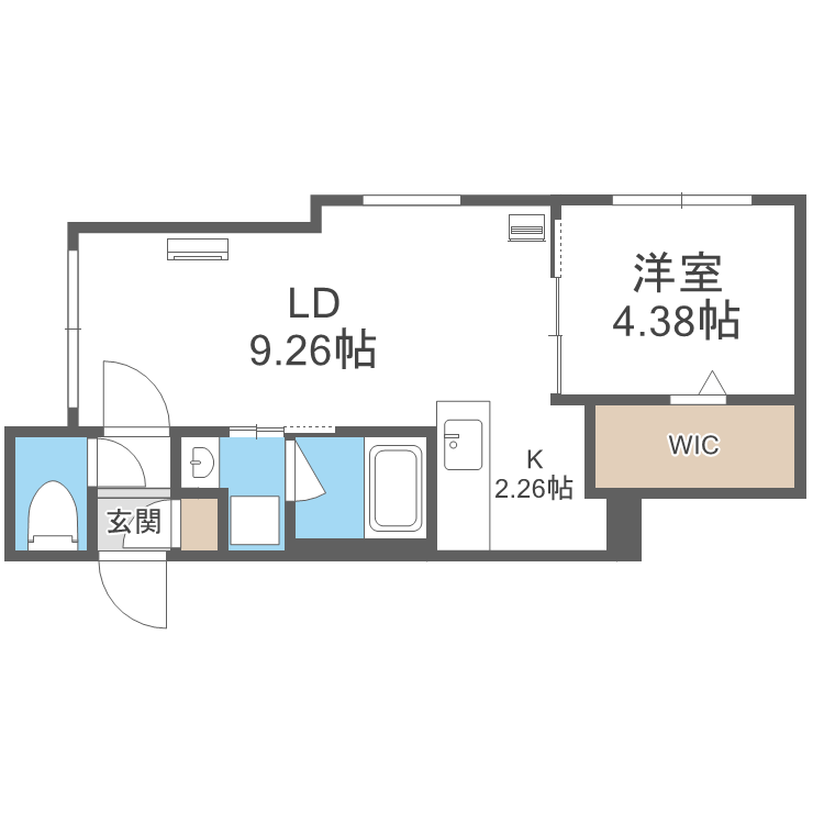 フォレスタ琴似の間取り