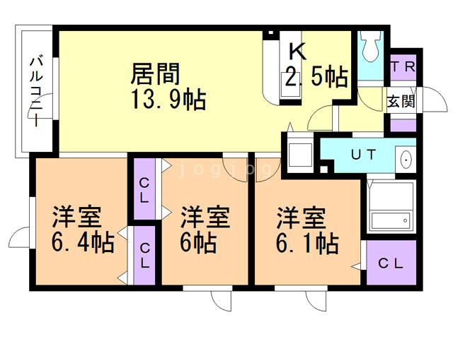 白南ハイツ８の間取り