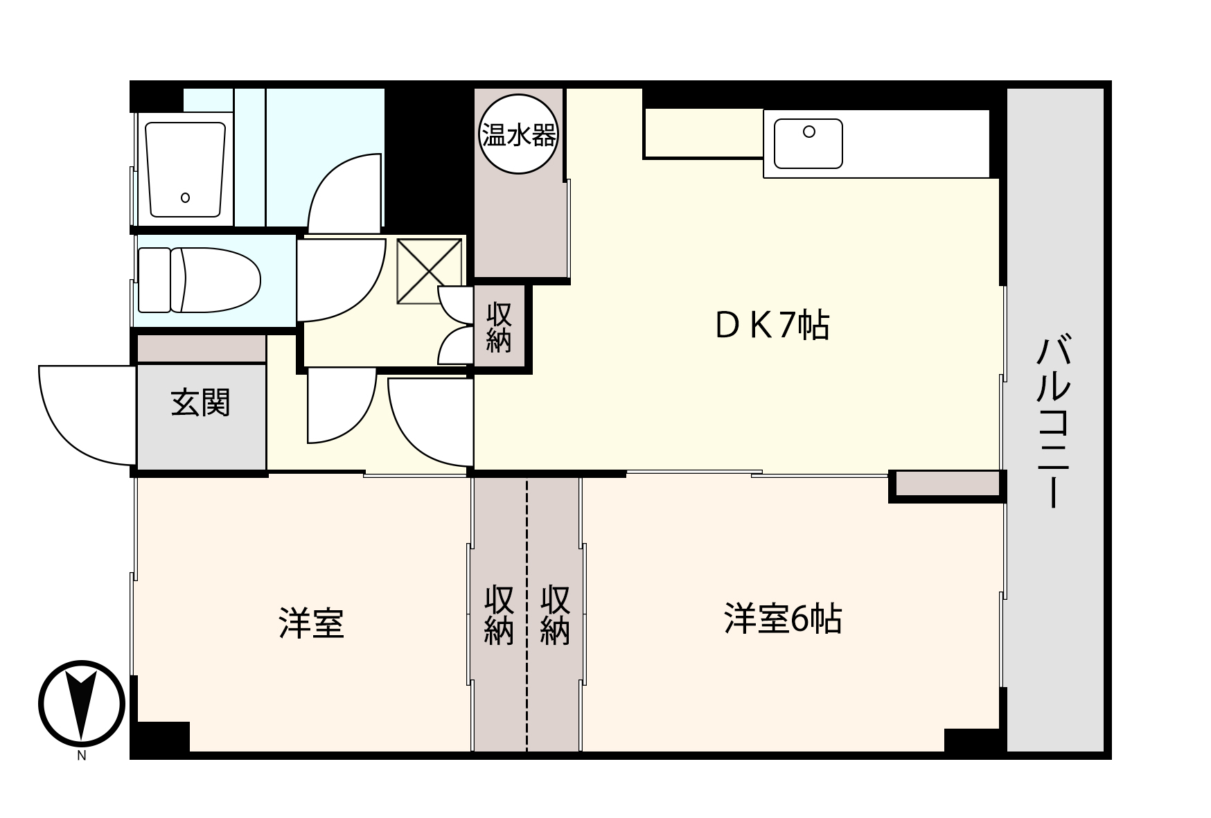 アシスト函館ヒルズBの間取り