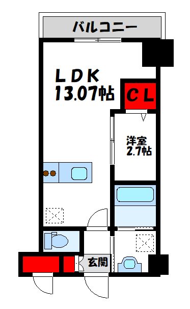 エミネント水巻駅前の間取り