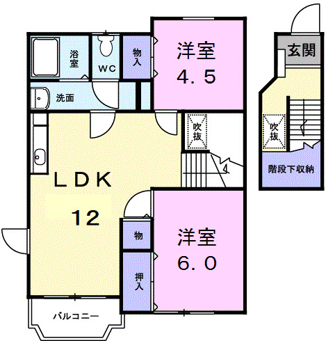 エクセル谷川Ｂの間取り