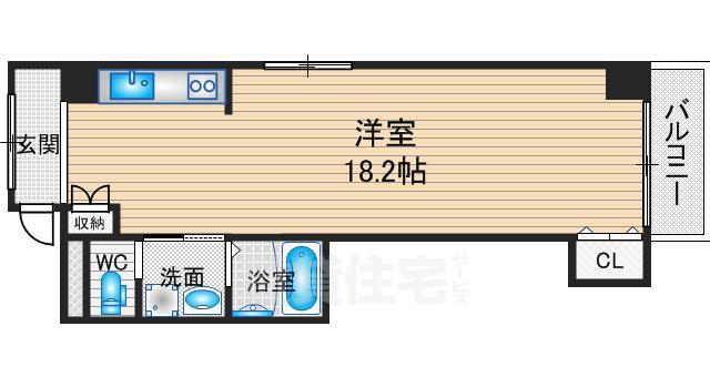 京都市中京区壺屋町のマンションの間取り