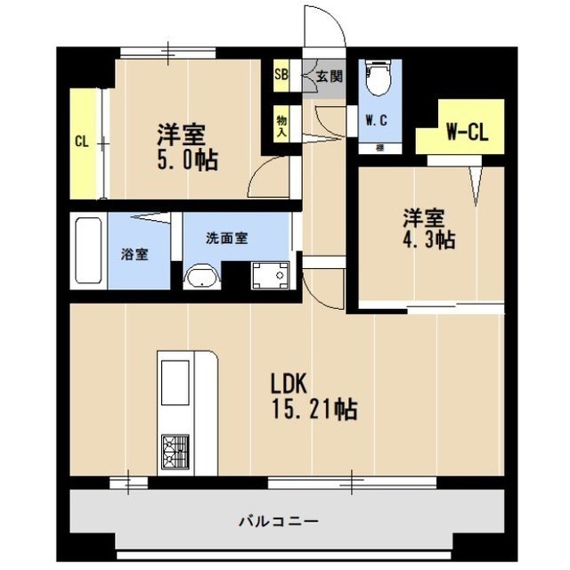 ＫＬ東比恵の間取り