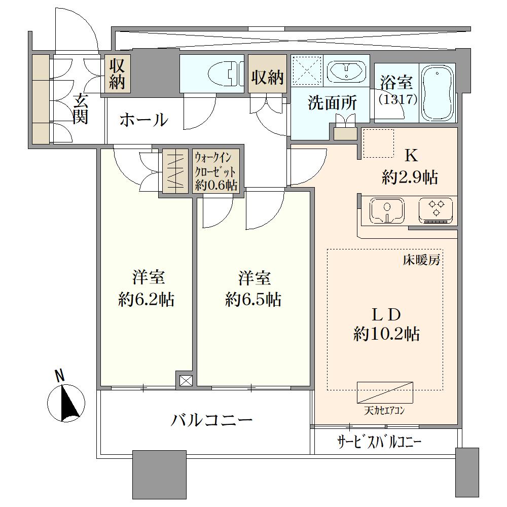 クレストプライムタワー芝の間取り