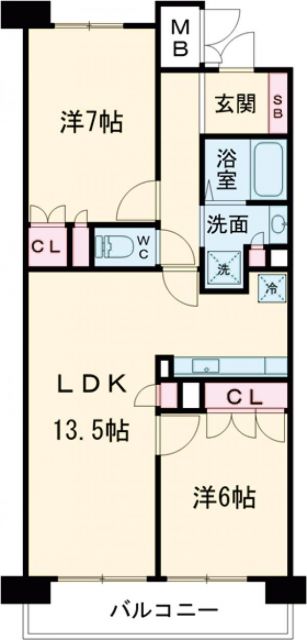 UURコート茨木東中条の間取り