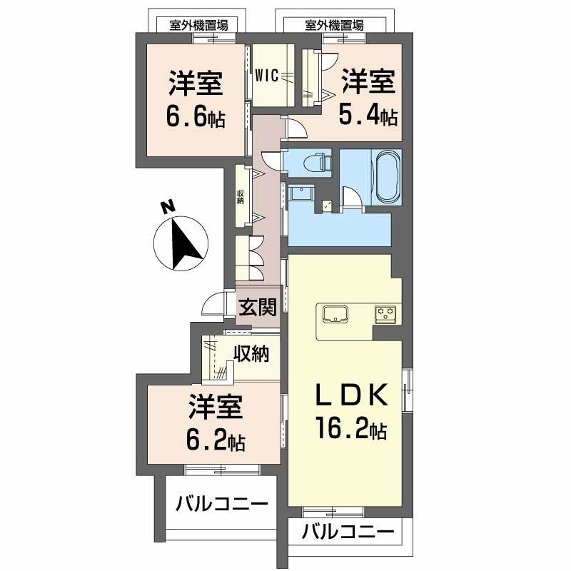 鹿児島市鴨池のマンションの間取り