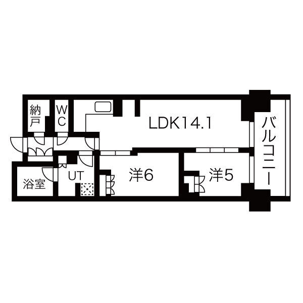 プラウドタワー名古屋伏見の間取り