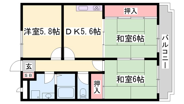 パインコートの間取り