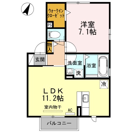 【名古屋市緑区大高町のアパートの間取り】