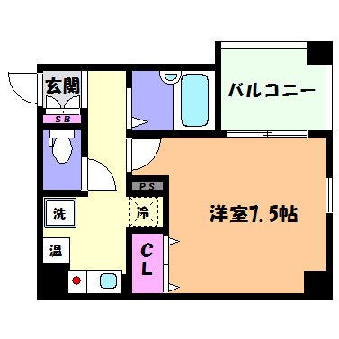 神戸市兵庫区西上橘通のマンションの間取り