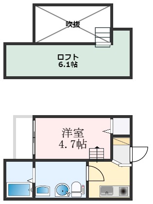 堺市西区鳳北町のアパートの間取り