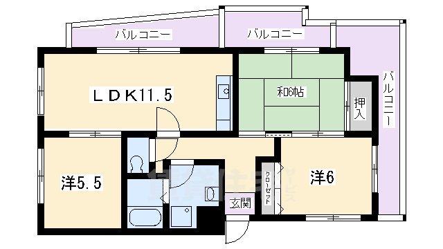 グランドムール北白川の間取り