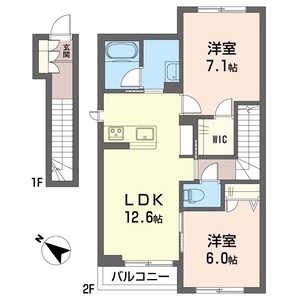 シャーメゾンクルー3の間取り