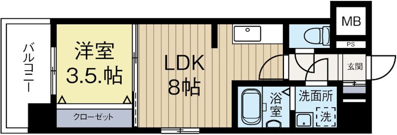 モダンパラッツォ天神北2の間取り