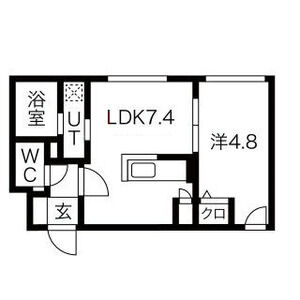 札幌市西区発寒二条のマンションの間取り