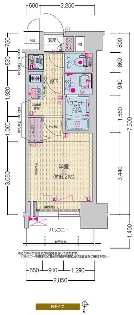 プレサンス名駅南エディフィスの間取り