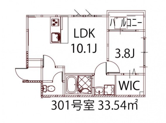 リノリノアパートメント広島エキキタの間取り