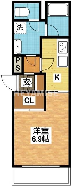 長崎市岡町のマンションの間取り