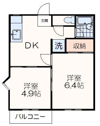 ジュネスアサクラＢの間取り