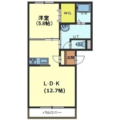 函館市湯川町のマンションの間取り