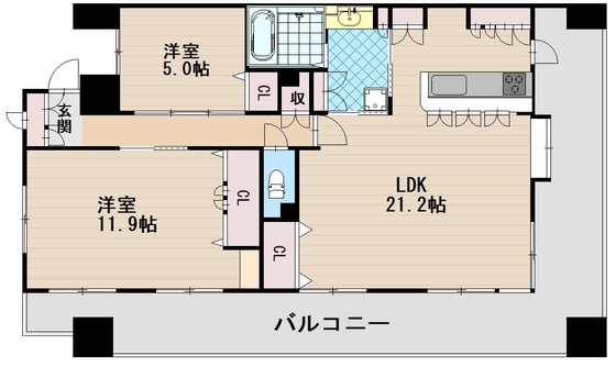 パークヒルズ二葉通りの間取り